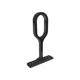 Wardrobe Rail Centre Support Matt Black